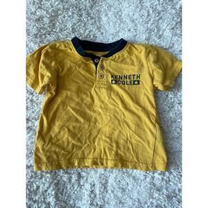 Kenneth Cole boys sz. 24 month yellow & blue Henley top. Cute